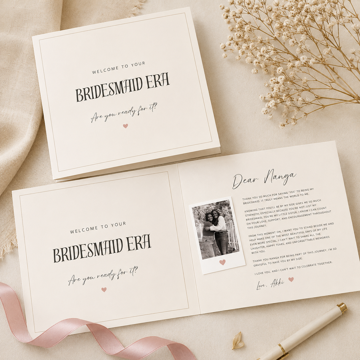 Personalized Bridesmaid Proposal Card